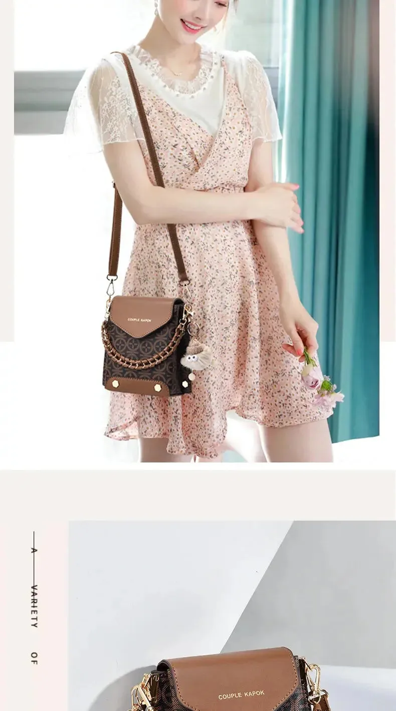 New Printed Women's Flip Phone Bags Fashion Internet Celebrity Lady Shoulder Crossbody Bags Lady Purse Shopping Small Square Bag