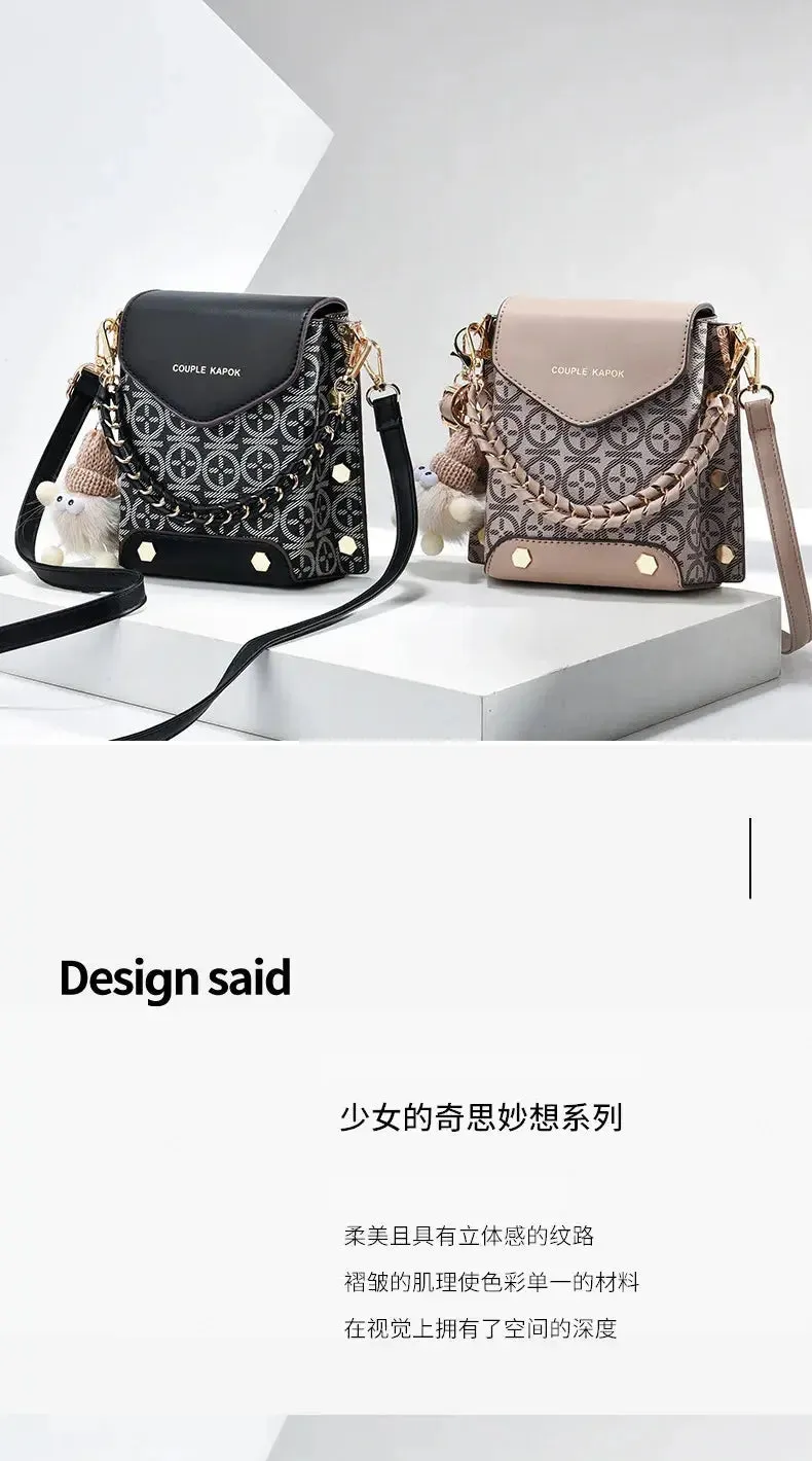 New Printed Women's Flip Phone Bags Fashion Internet Celebrity Lady Shoulder Crossbody Bags Lady Purse Shopping Small Square Bag