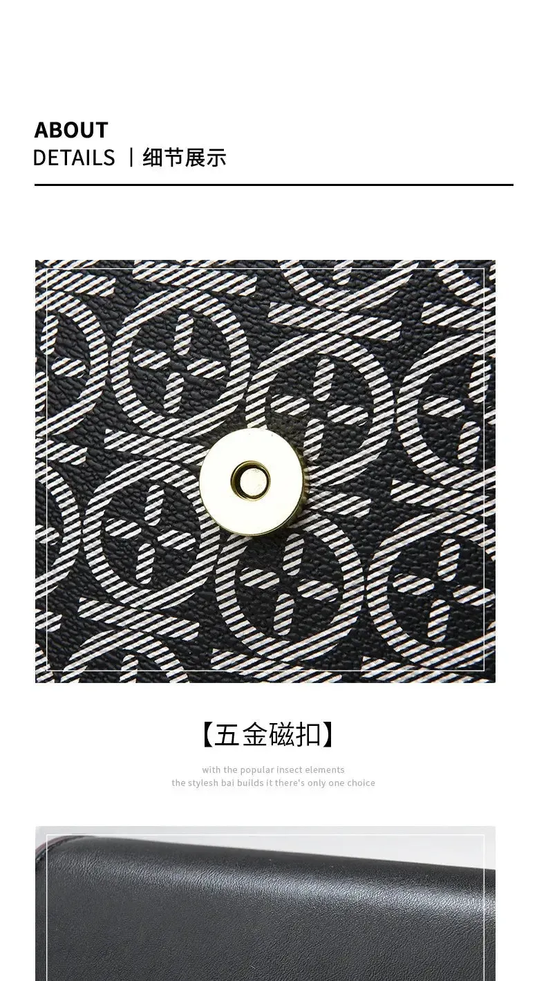 New Printed Women's Flip Phone Bags Fashion Internet Celebrity Lady Shoulder Crossbody Bags Lady Purse Shopping Small Square Bag