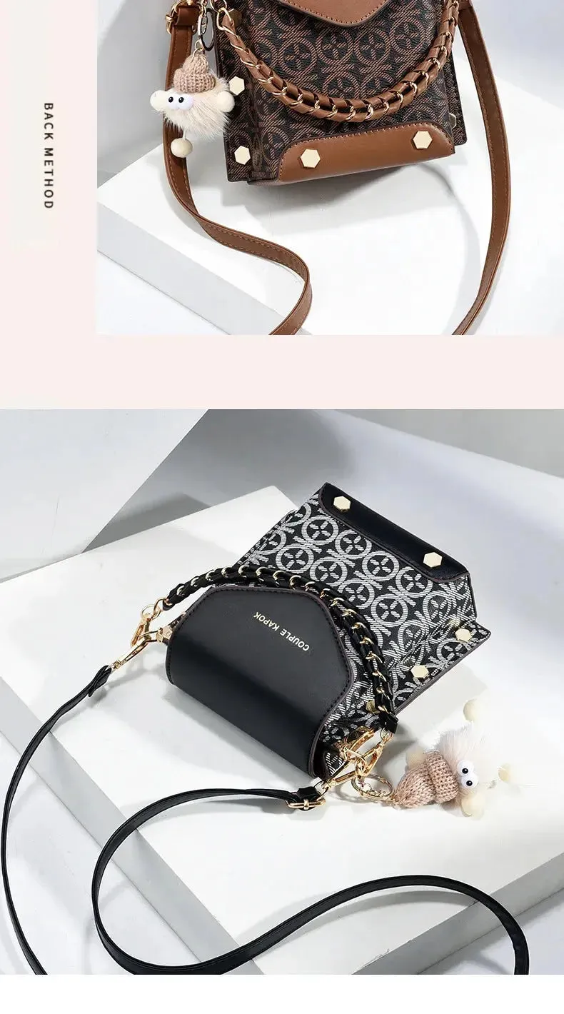 New Printed Women's Flip Phone Bags Fashion Internet Celebrity Lady Shoulder Crossbody Bags Lady Purse Shopping Small Square Bag