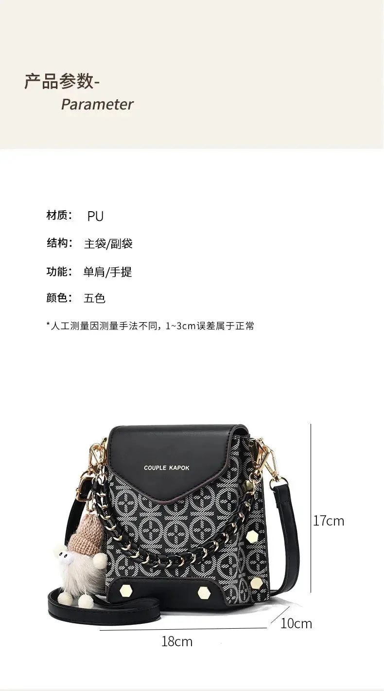 New Printed Women's Flip Phone Bags Fashion Internet Celebrity Lady Shoulder Crossbody Bags Lady Purse Shopping Small Square Bag