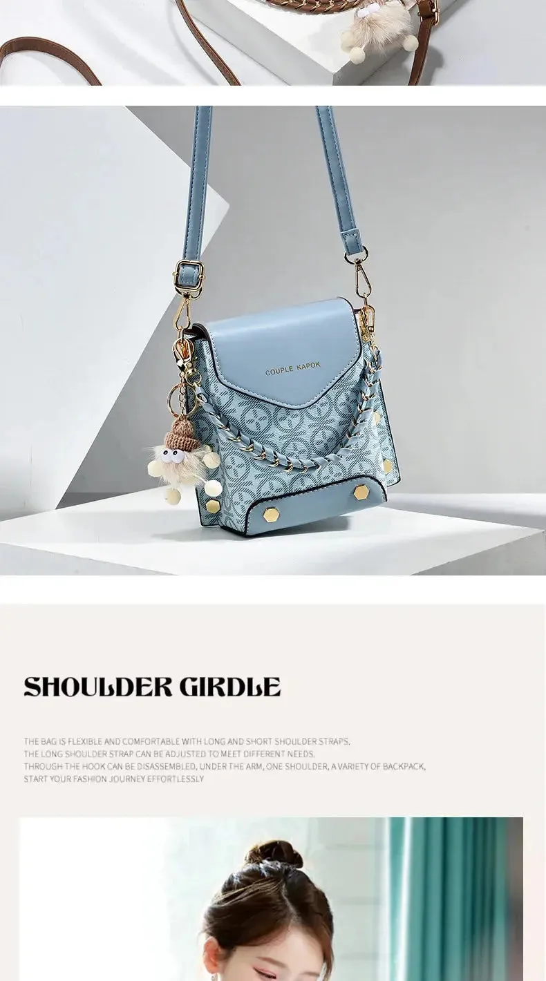 New Printed Women's Flip Phone Bags Fashion Internet Celebrity Lady Shoulder Crossbody Bags Lady Purse Shopping Small Square Bag