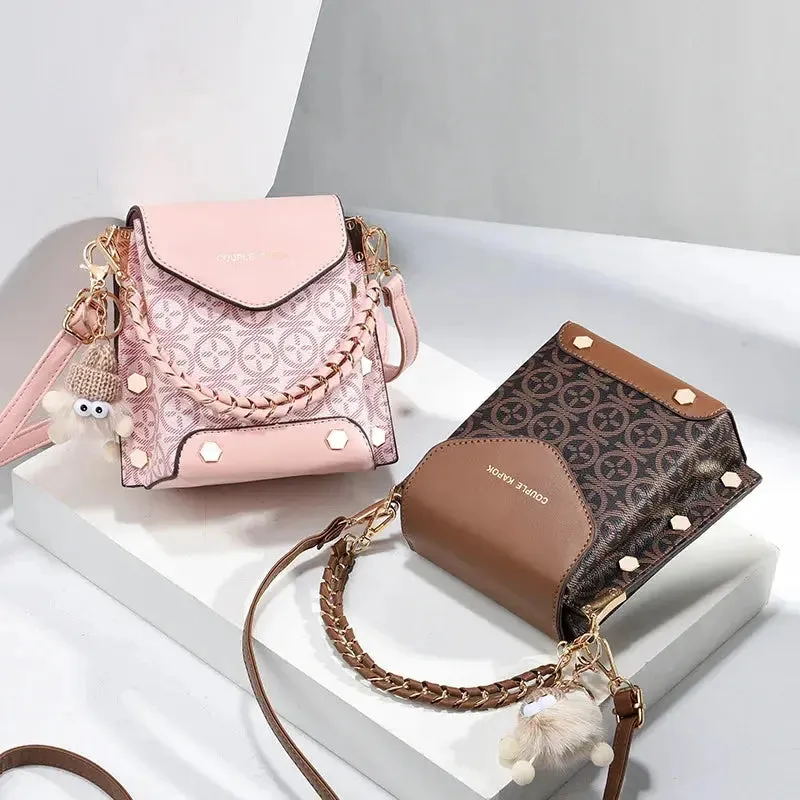 New Printed Women's Flip Phone Bags Fashion Internet Celebrity Lady Shoulder Crossbody Bags Lady Purse Shopping Small Square Bag