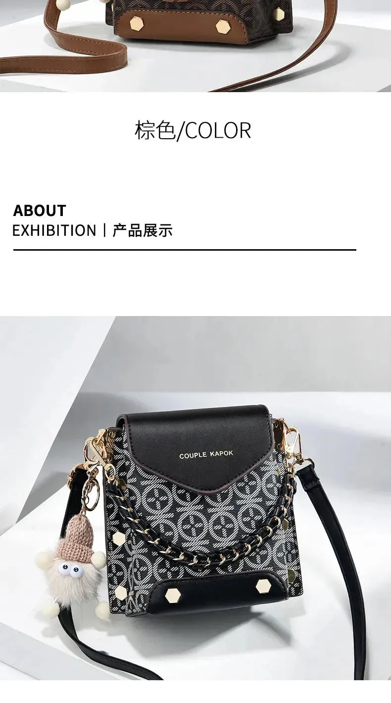 New Printed Women's Flip Phone Bags Fashion Internet Celebrity Lady Shoulder Crossbody Bags Lady Purse Shopping Small Square Bag