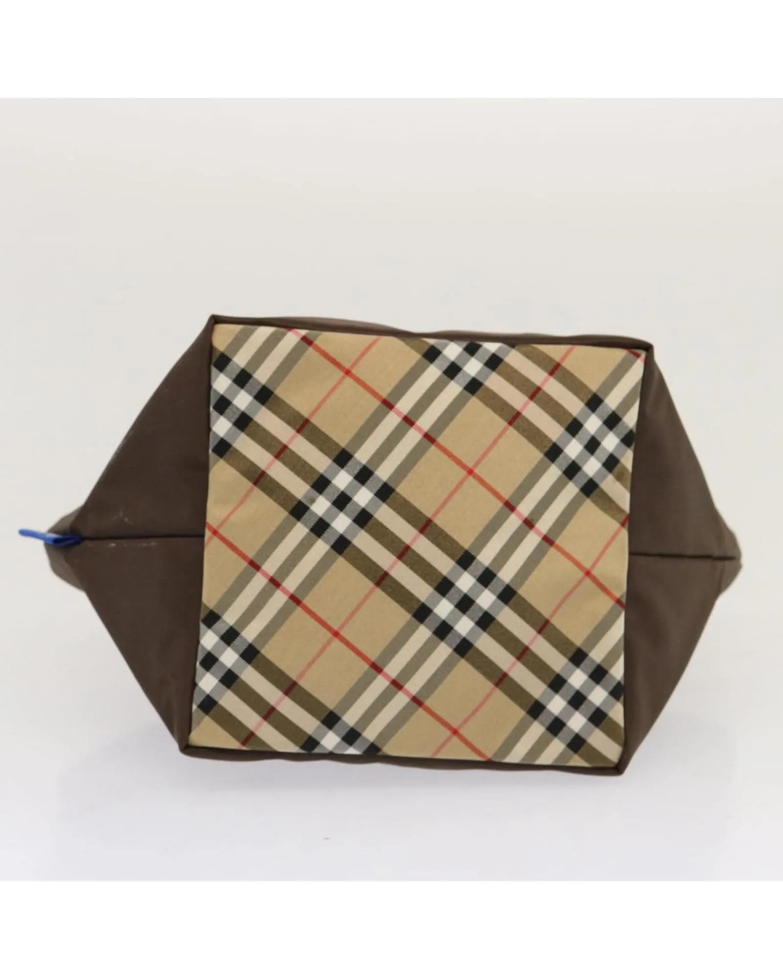 Nylon Brown Tote Bag with Iconic Check Pattern by Burberrys