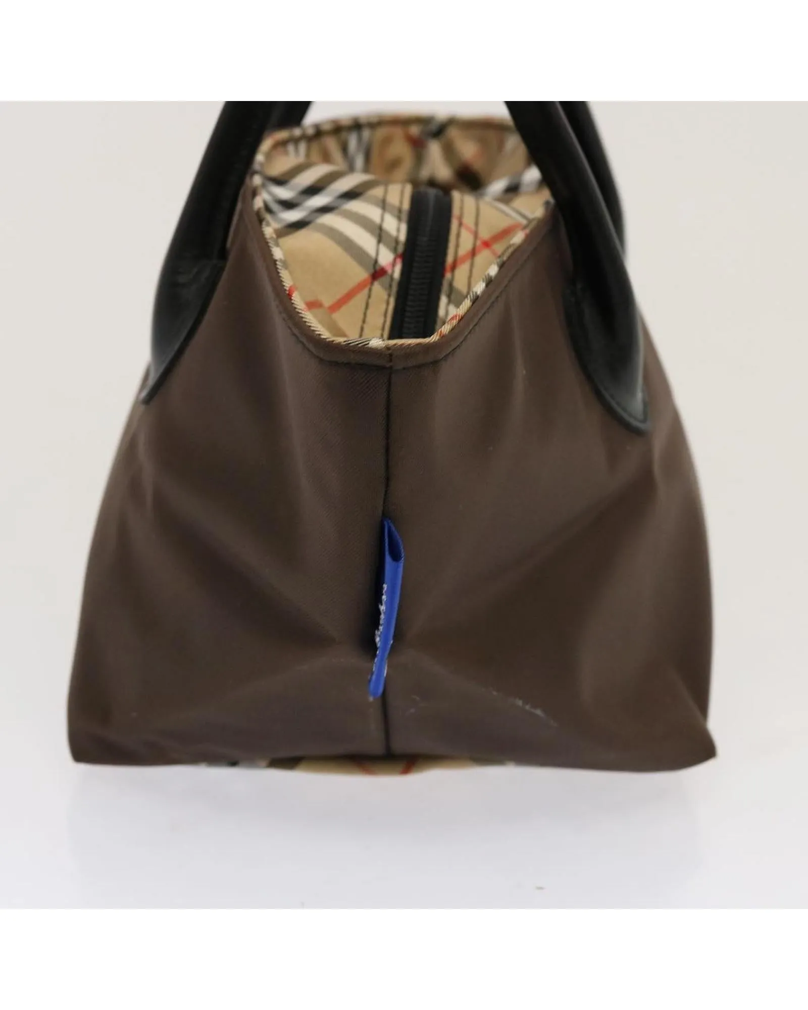 Nylon Brown Tote Bag with Iconic Check Pattern by Burberrys