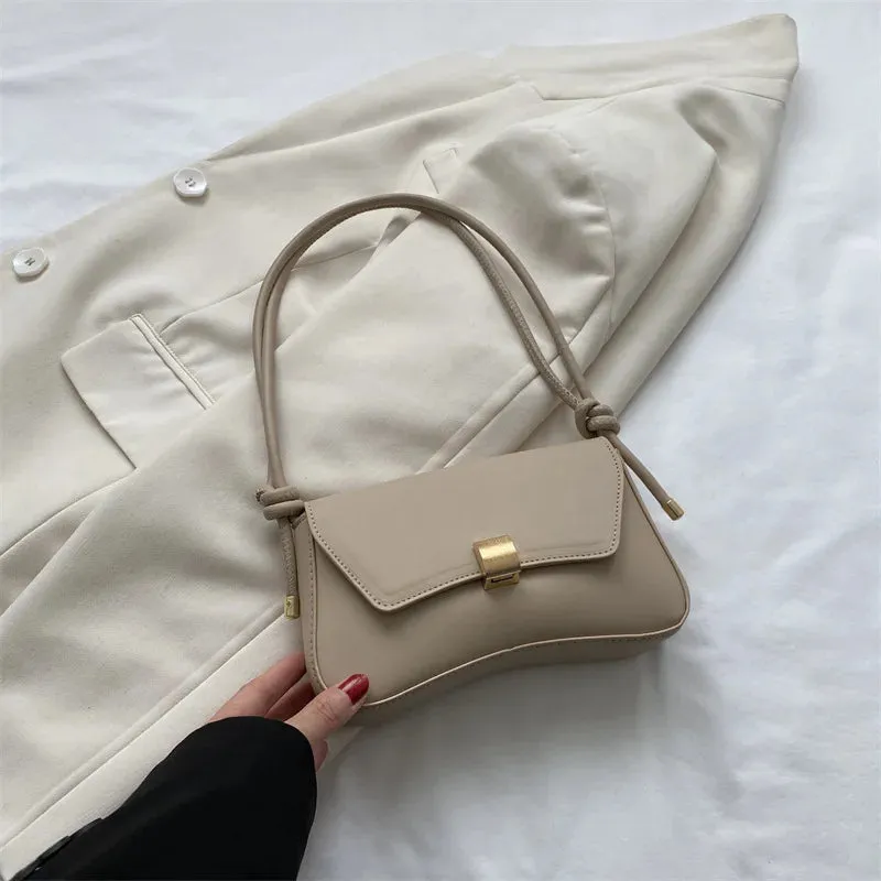 Retro Adjustable Strap Underarm Saddle Bag Flap Single Shoulder Bags Small Square Exquisite Lady Handbags Crossbody Commuter Bag