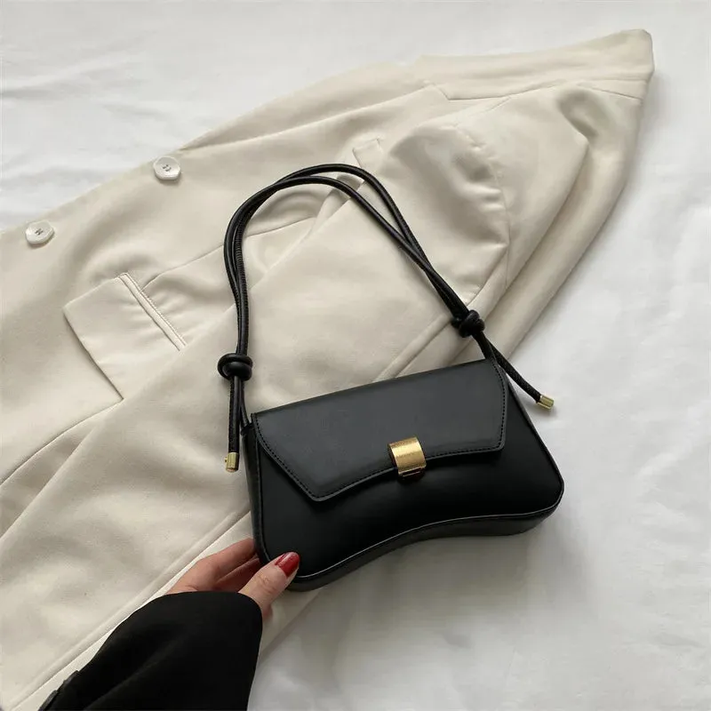 Retro Adjustable Strap Underarm Saddle Bag Flap Single Shoulder Bags Small Square Exquisite Lady Handbags Crossbody Commuter Bag