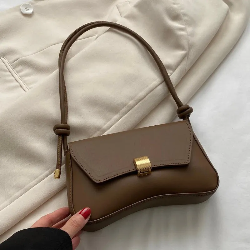 Retro Adjustable Strap Underarm Saddle Bag Flap Single Shoulder Bags Small Square Exquisite Lady Handbags Crossbody Commuter Bag
