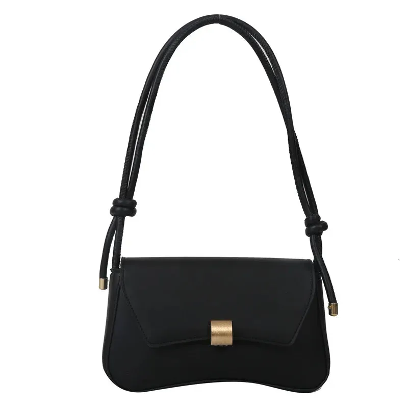 Retro Adjustable Strap Underarm Saddle Bag Flap Single Shoulder Bags Small Square Exquisite Lady Handbags Crossbody Commuter Bag