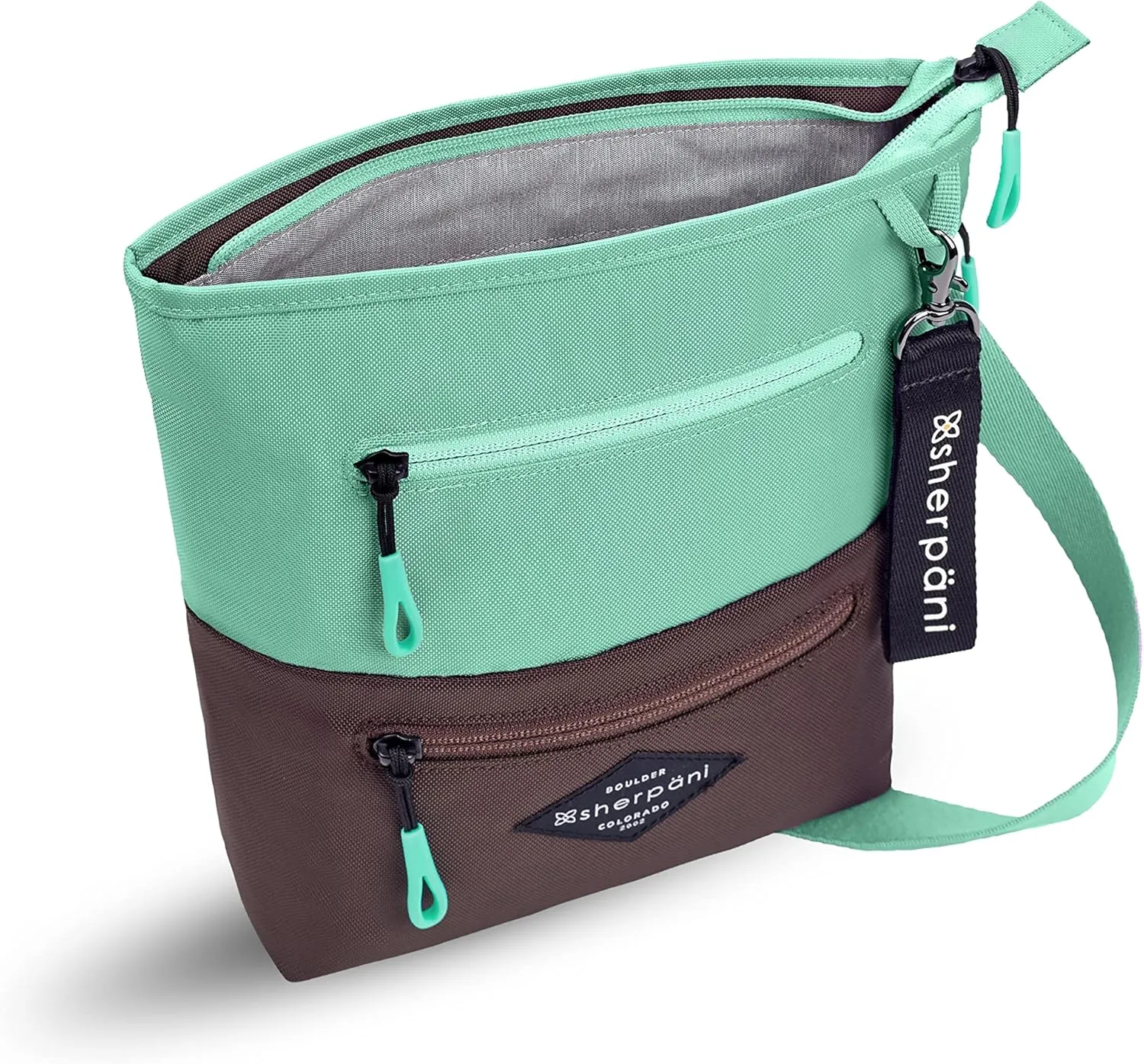 Sherpani Sadie, Nylon Crossbody Bag, Lightweight Shoulder Bag, Cross Body Purse, Crossbody Bags for Women, Travel Bag, RFID Protection (Seagreen)