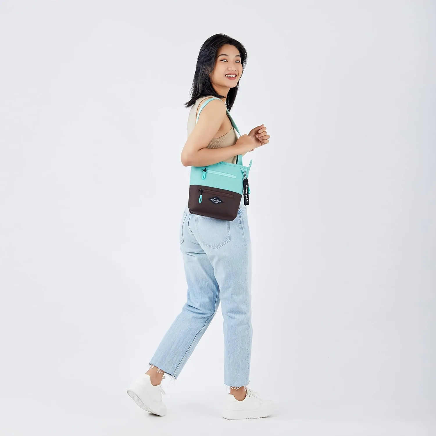 Sherpani Sadie, Nylon Crossbody Bag, Lightweight Shoulder Bag, Cross Body Purse, Crossbody Bags for Women, Travel Bag, RFID Protection (Seagreen)