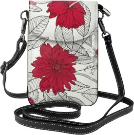 Small Crossbody Bag For Women,Leather Phone Purse Women'S Shoulder Handbags Wallet Purse -Leopard Print