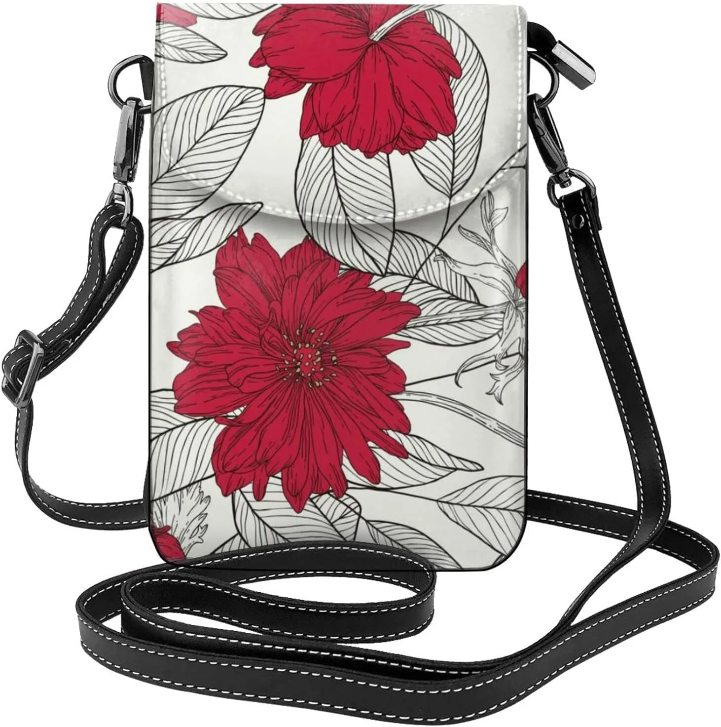 Small Crossbody Bag For Women,Leather Phone Purse Women'S Shoulder Handbags Wallet Purse -Leopard Print