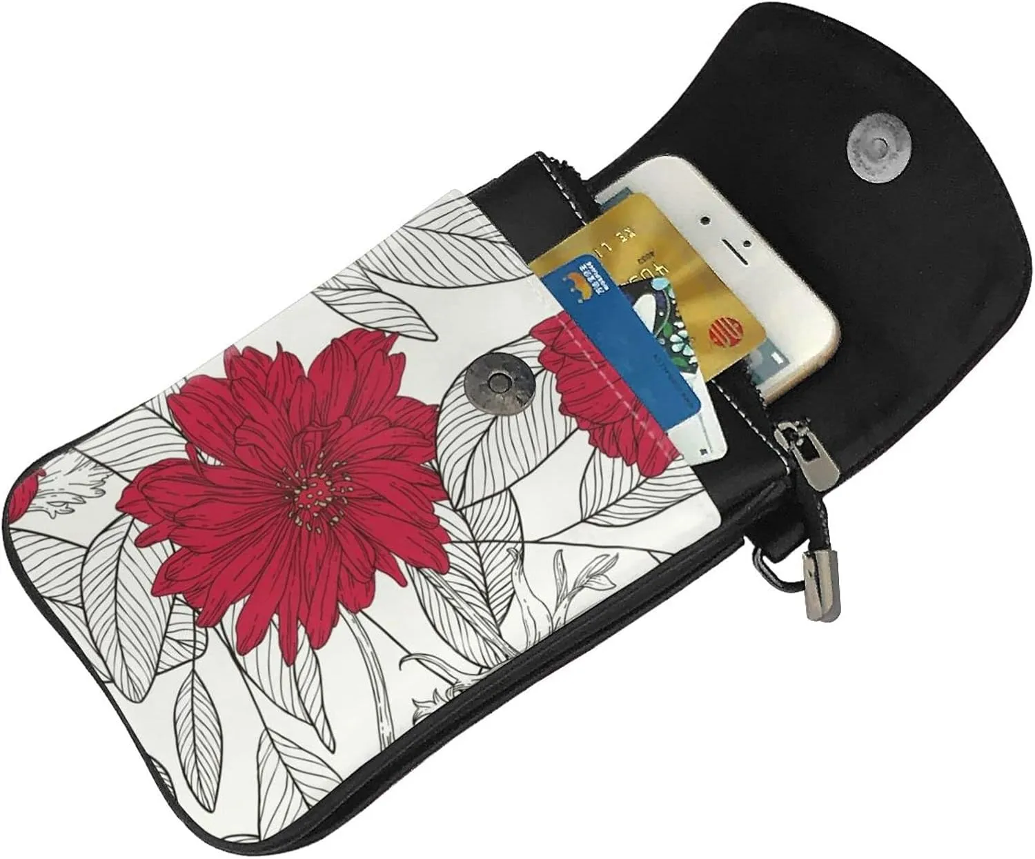 Small Crossbody Bag For Women,Leather Phone Purse Women'S Shoulder Handbags Wallet Purse -Leopard Print