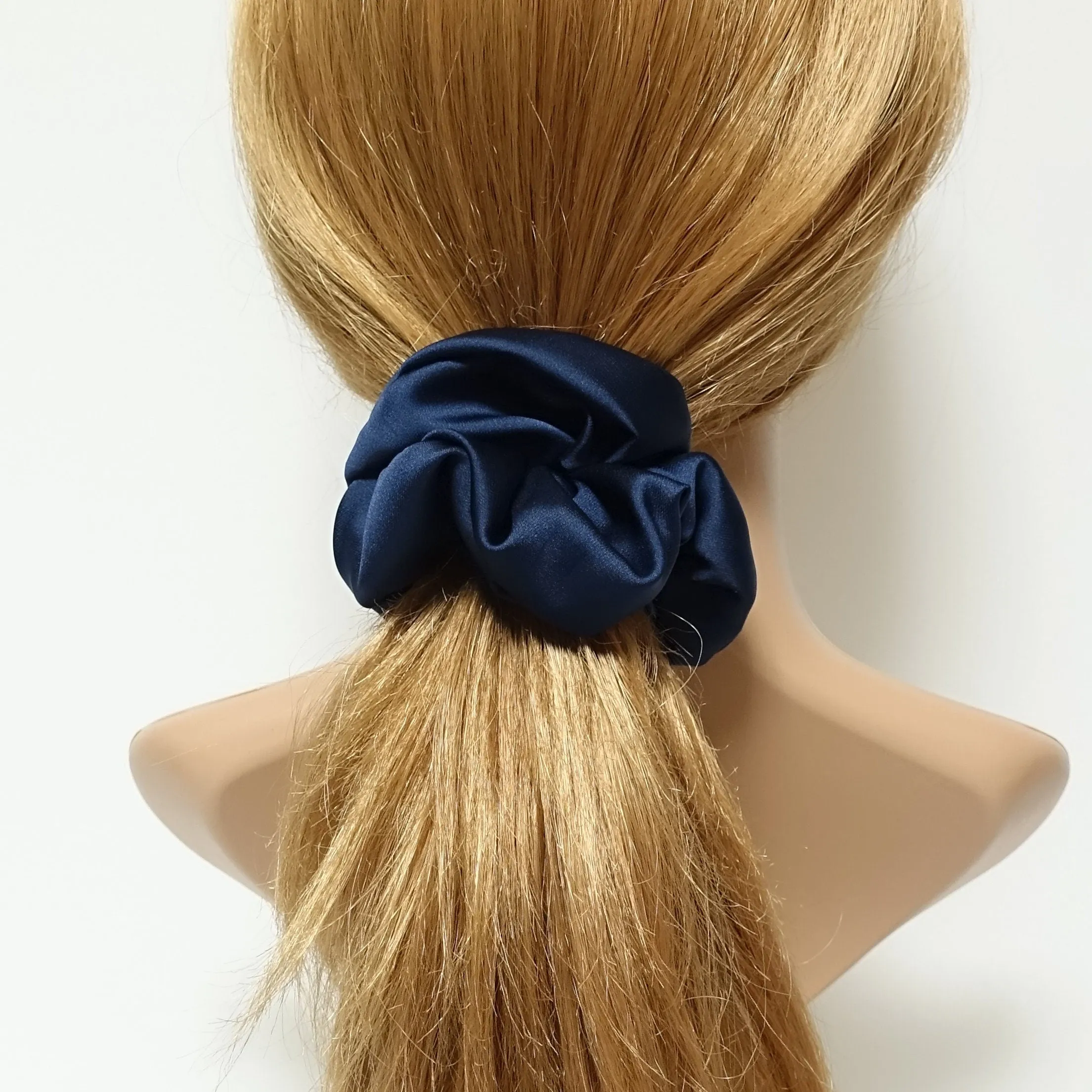 soft glossy satin scrunchies basic women hair tie scrunchie