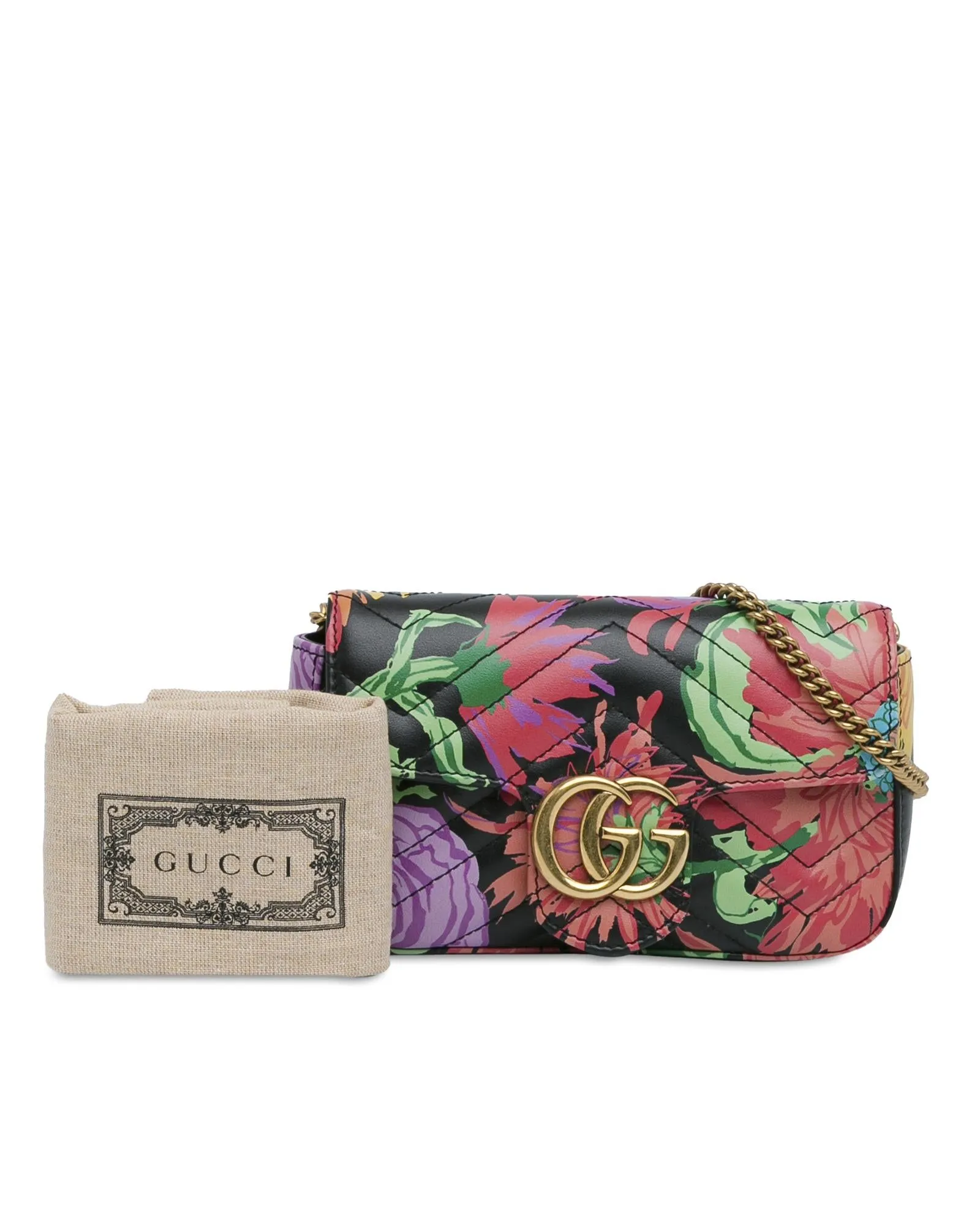 Super Mini Quilted Leather GG Marmont Crossbody Bag