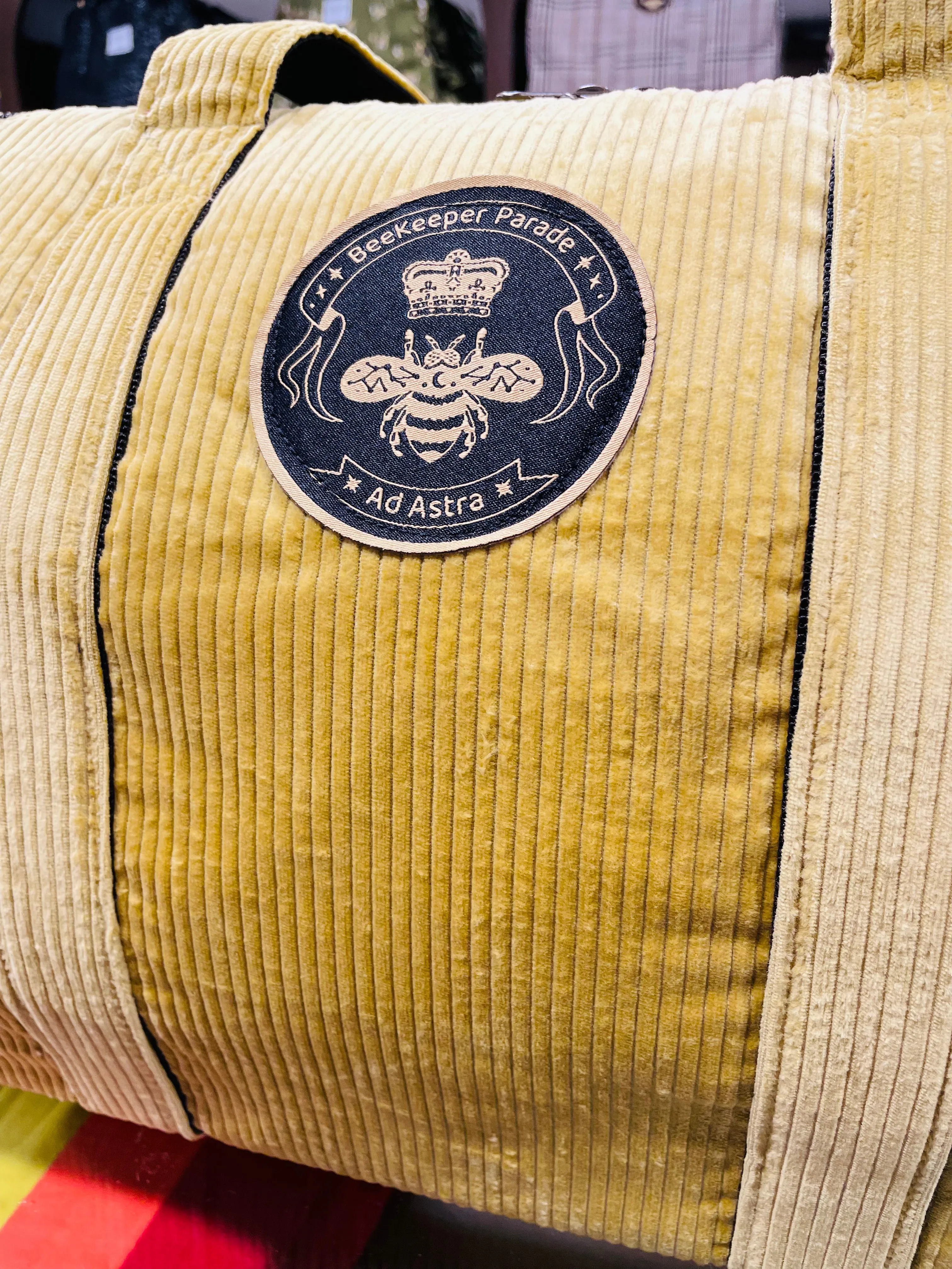 The Panda Mustard Corduroy BeeKeeper Carry-All (Black Label)