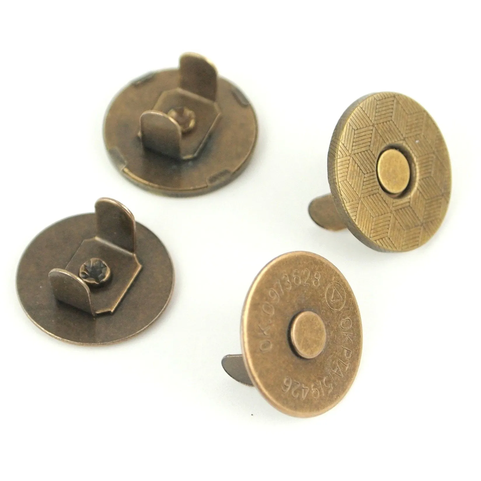 Two 3/4" Thin Extra Strong Magnetic Snaps