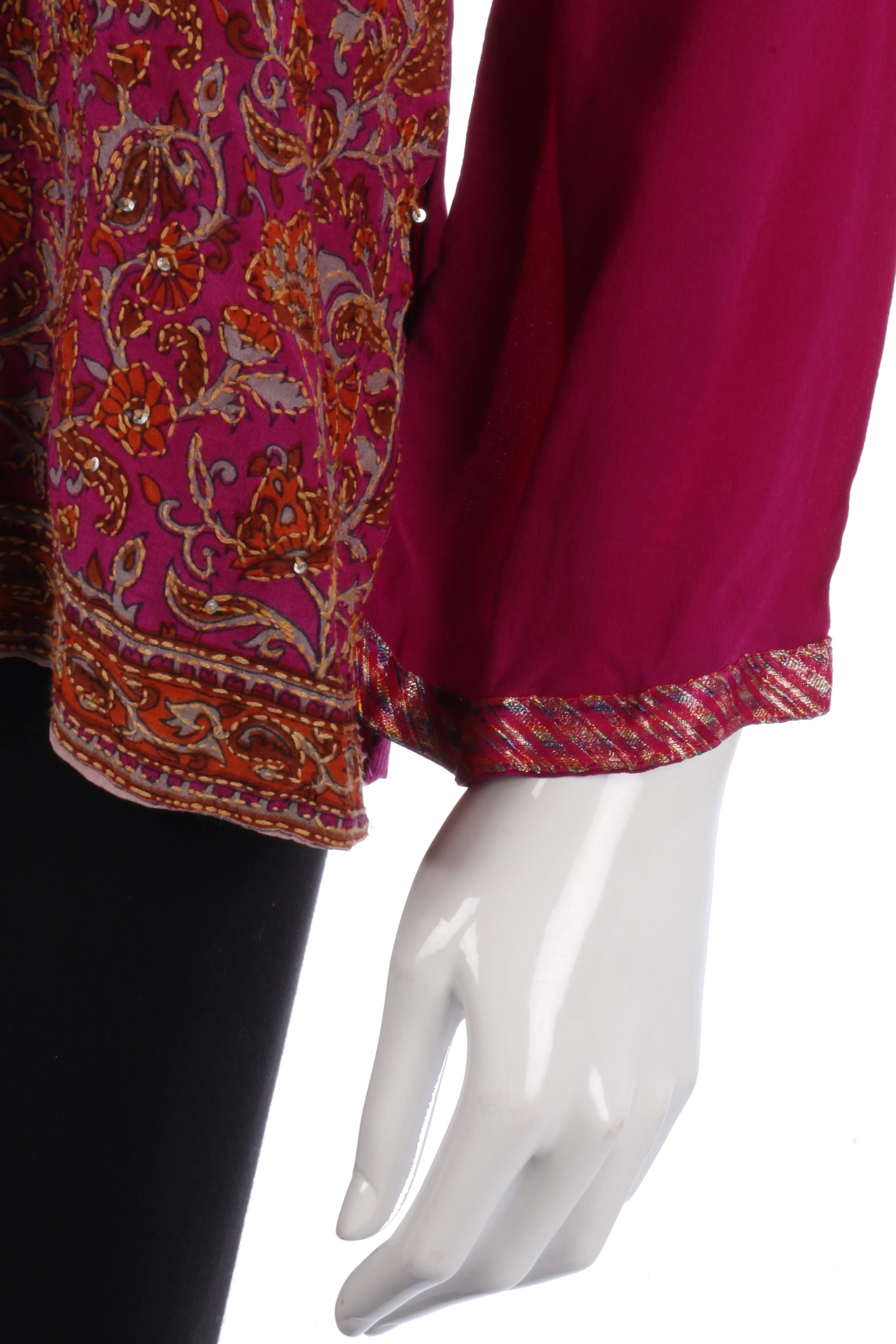 Vintage Silk Pink Summer Top size M