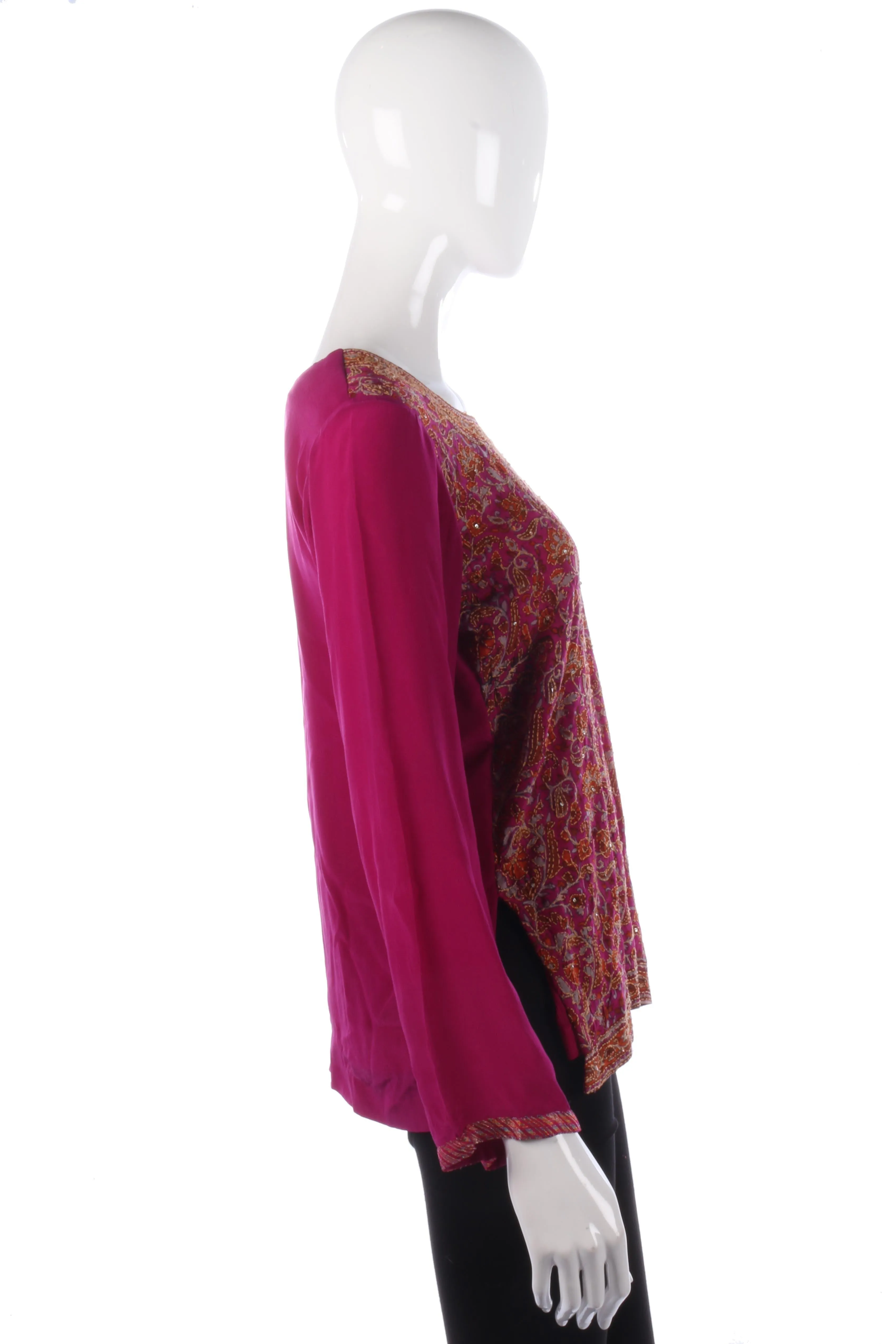 Vintage Silk Pink Summer Top size M