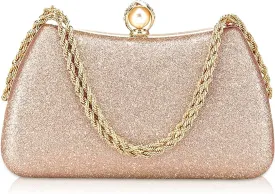 YYW Women Evening Bag Glitter Shiny Clutch Purses Handbags for Formal Wedding Party